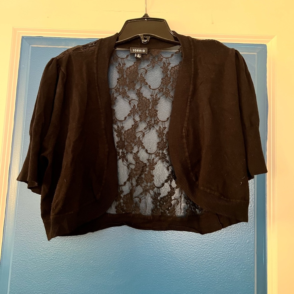 Cover up lace back jacket